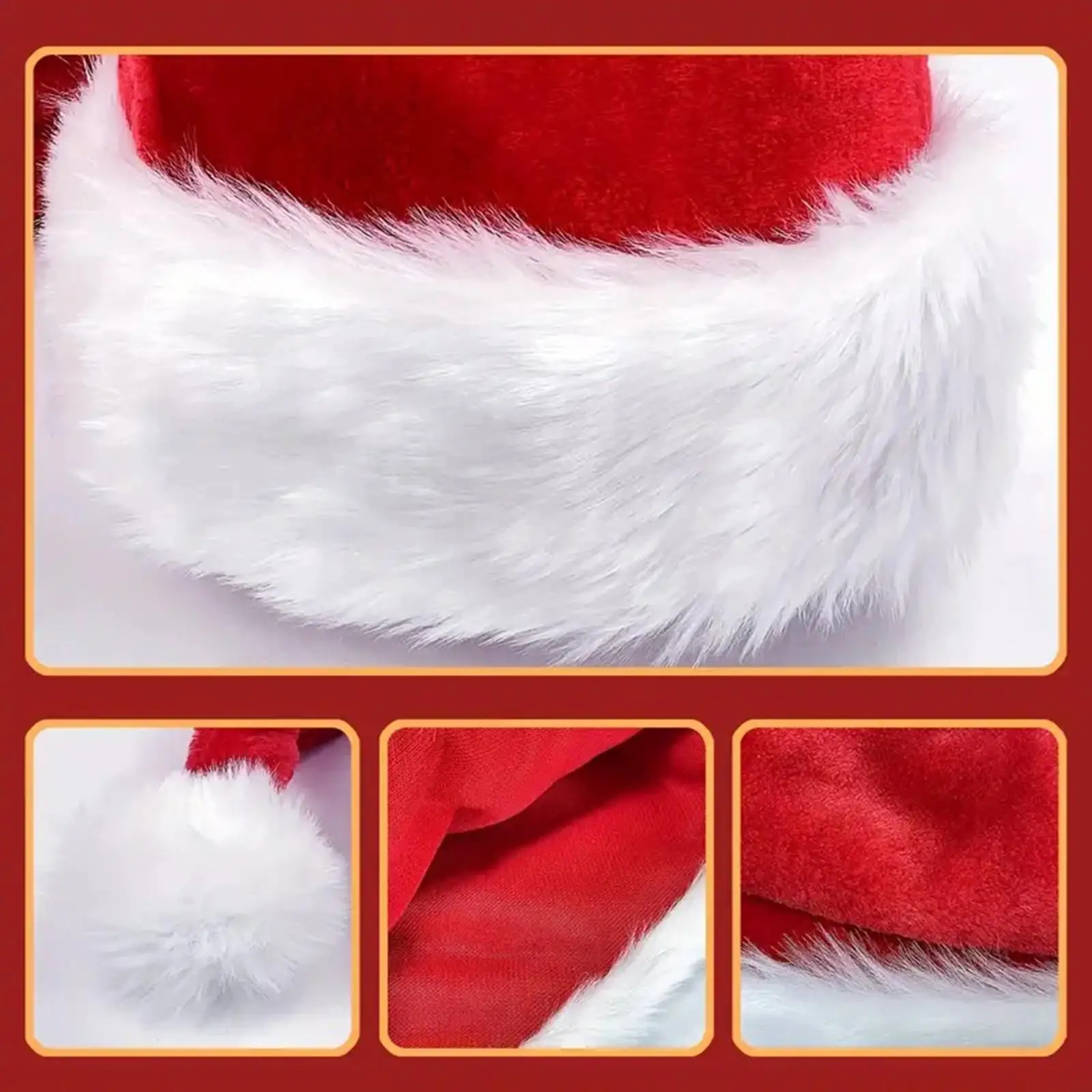 Christmas Hat Cap Decorative Santa Hat for Festive Celebrations Party Supply image 5