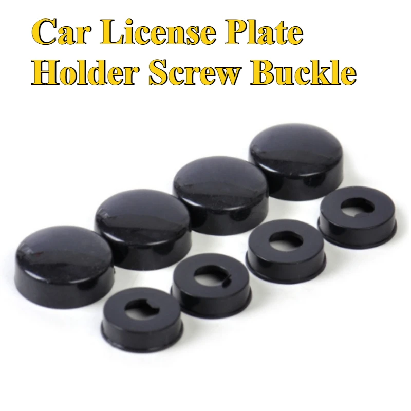 4Pcs/Set License Plate Frame Screw Cover With Base For Car Truck Van Bolt Caps Covers Accessories
