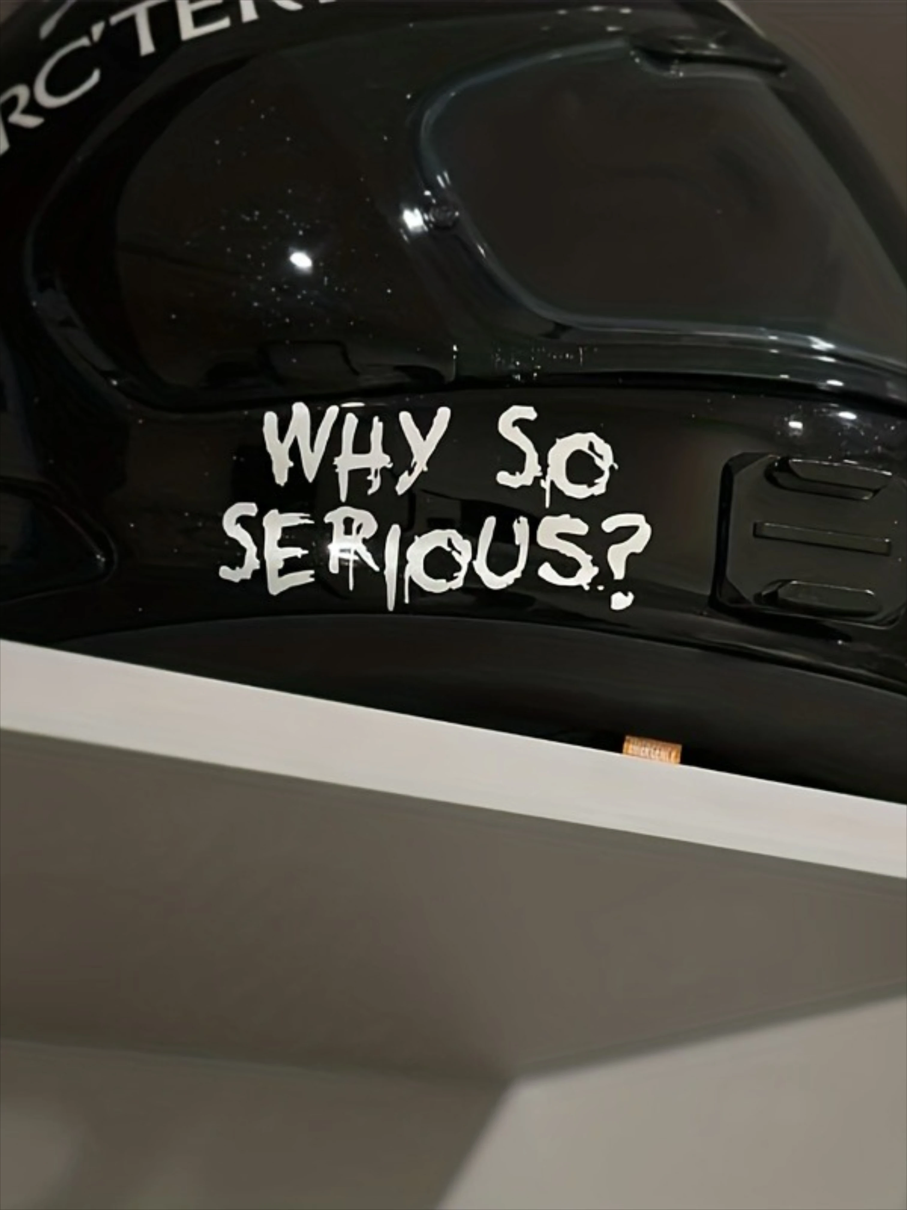 AliExpress NONE 2PCS Why So Serious Motorcycle Helmet Stickers DIY Scooter Bicycle Motorbike Fuel Tank Side Panele Self-adhesive Vinyl Decals