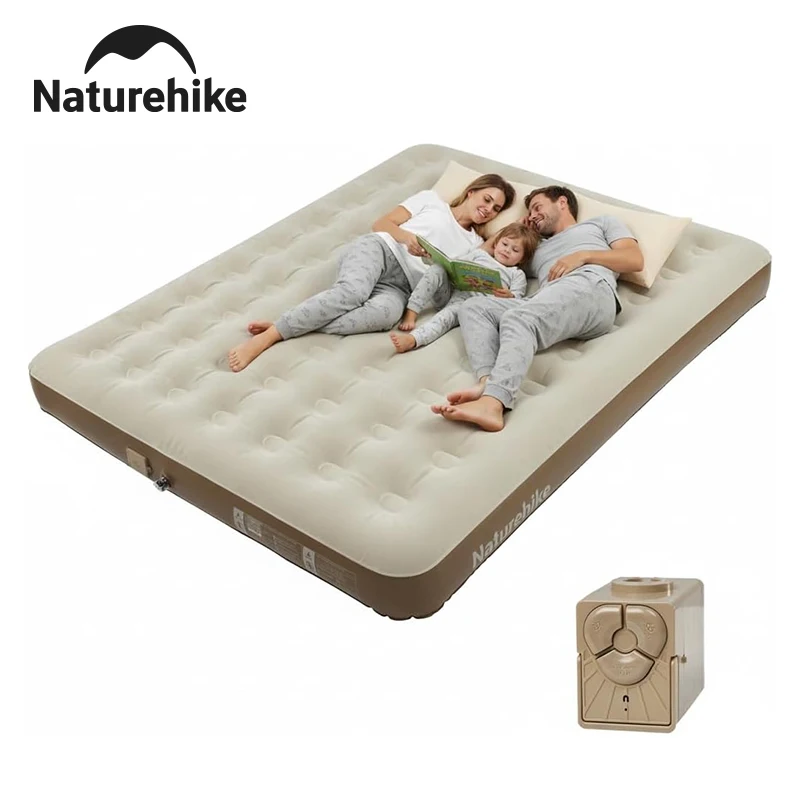 

Naturehike C25 Inflatable Mattress 3 Person Air Camping Tent Bed Built In Pump Home Travel Outdoor Portable Camping Mattress