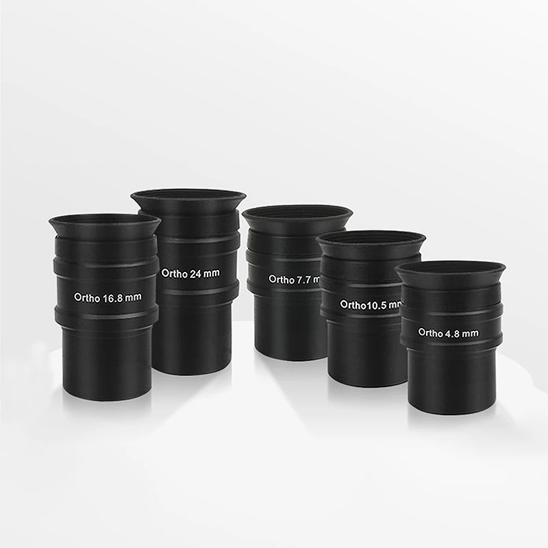 

1.25inch Orthoscopic Eyepiece 46 Degree 4.8/7.7/10.5/16.8/24mm Achromatic Astronomical Telescope Lunar and Planetary Eyepiece