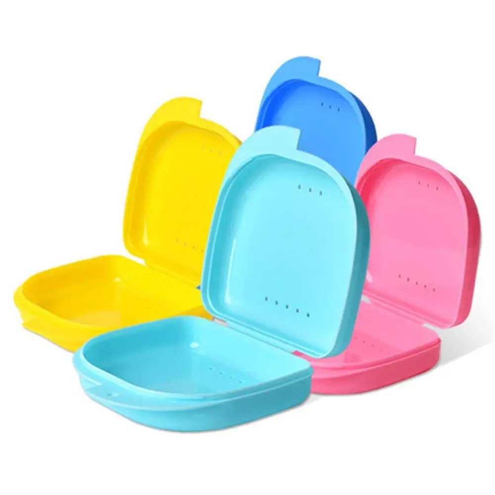 10pcs Dental Appliance Supplies Tray Health Care Braces Case Mouth Guard Container Denture Storage Box Oral Hygiene