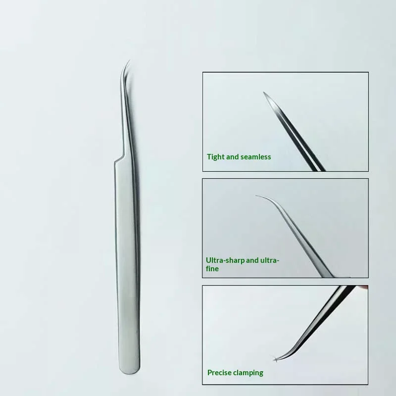 Stainless Steel Eyebrow False Eyelashes Tweezers Lashes Extension Nail Makeup Tool High Quality Fine Tip Profession Tweezer