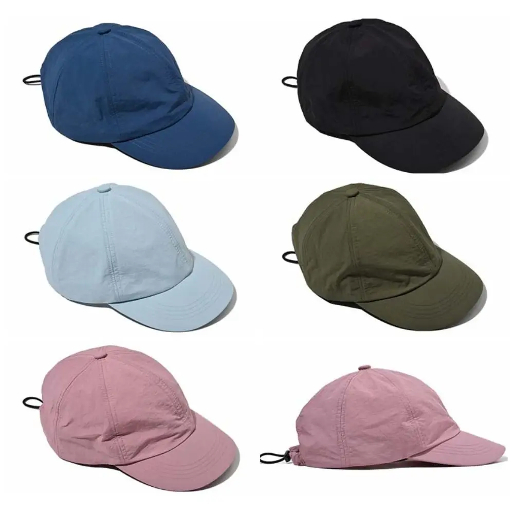 

Waterproof Baseball Cap Drawstring Design Japanese Style Sunshade Cap Light Thin Quick-drying Snapback Hats Trucker Cap