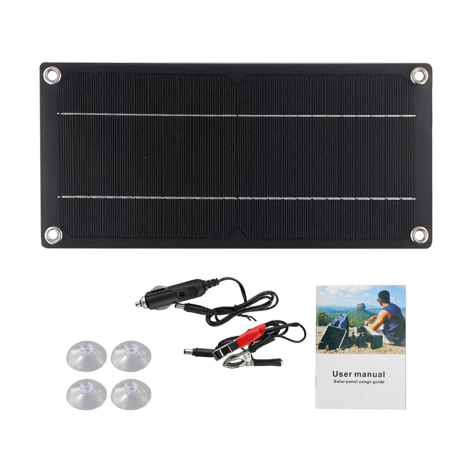 

Electric Fans 12V Trickle Battery Charger High Efficiency Solar Panel Quick Charging Advanced Polyethylene Coating