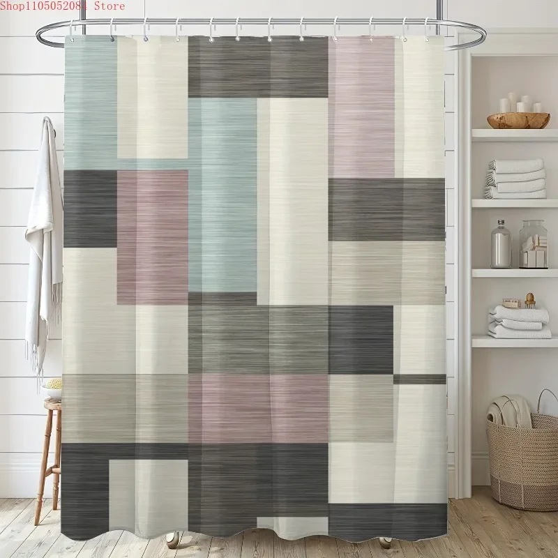 Effective Water Repellent Shower Curtain With Hooks For Bathtub Enclosure