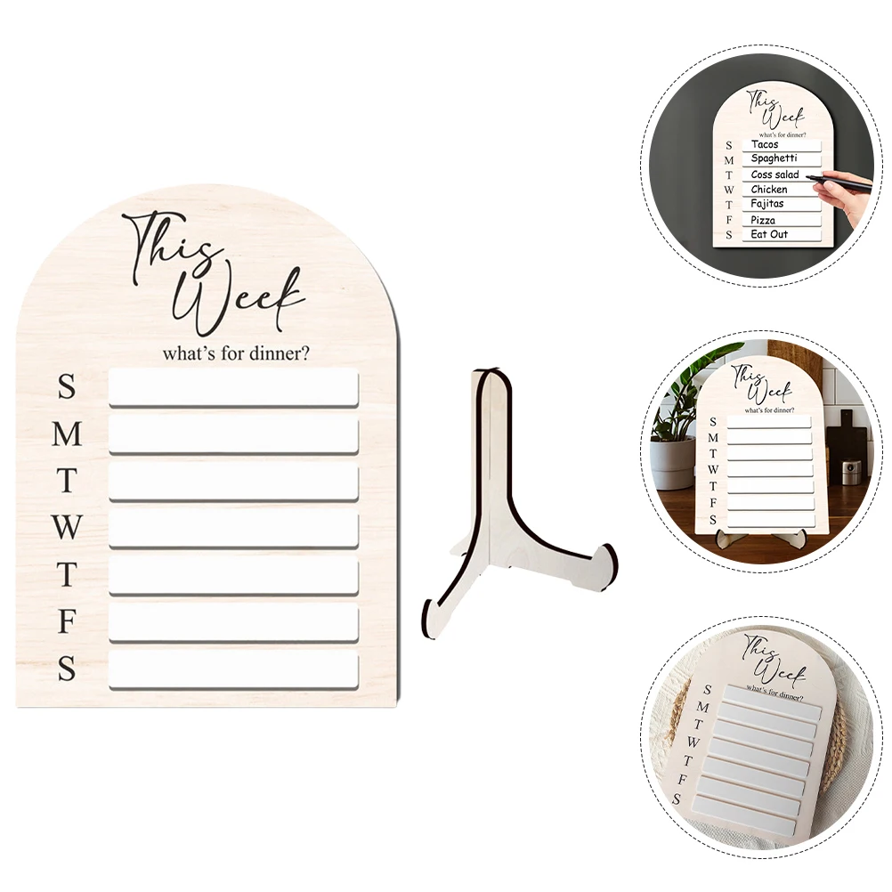 

1 set Multipurpose Menu Board For Fridge Magnetic Dry Erase Meal Planner Weekly Schedule Board Household Kitchen Home Office Use