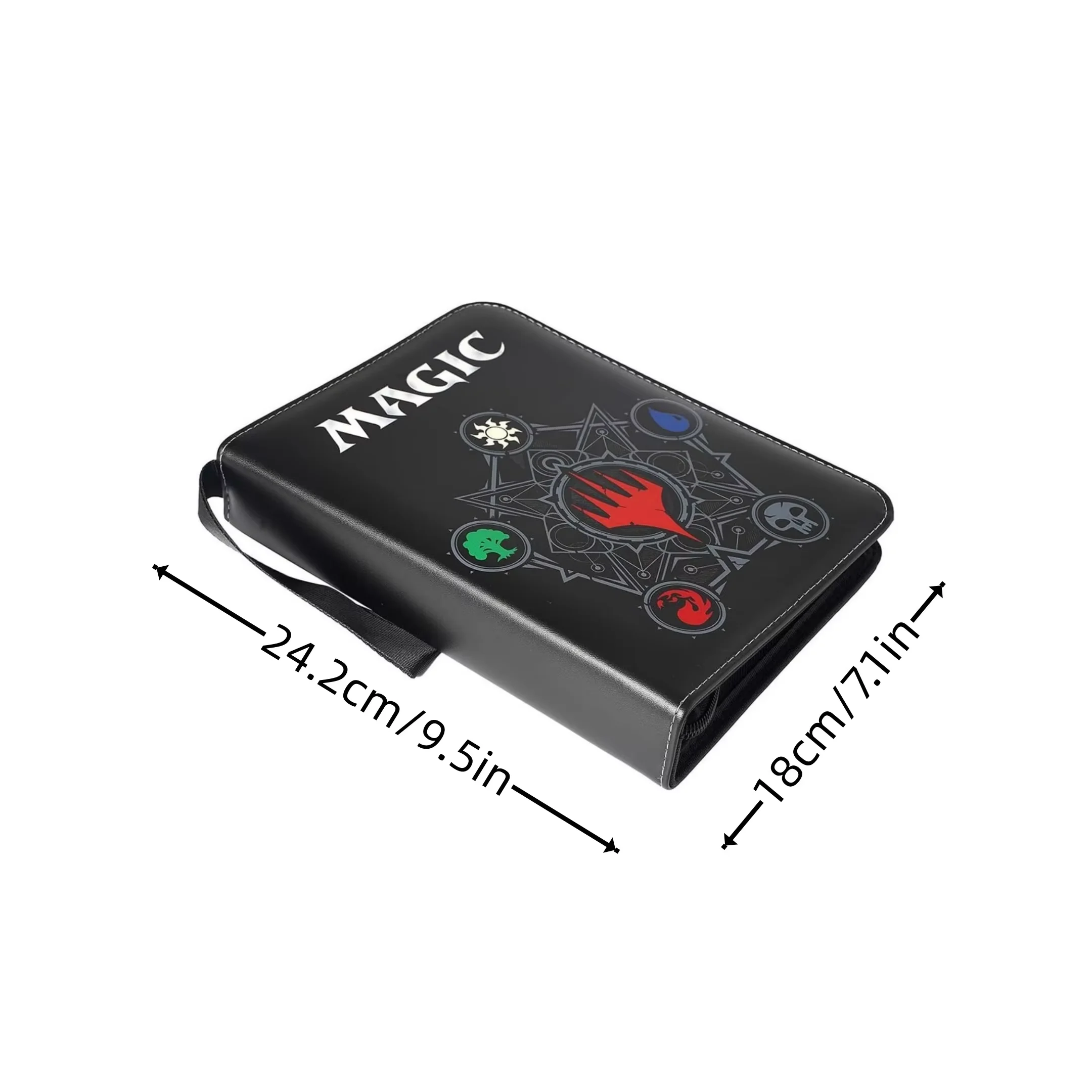 4 Pocket 3 Ring Zip Trading Card Binder Album Card Holder Folder Protector For TCG Magic Game Trading Cards Collection Storage