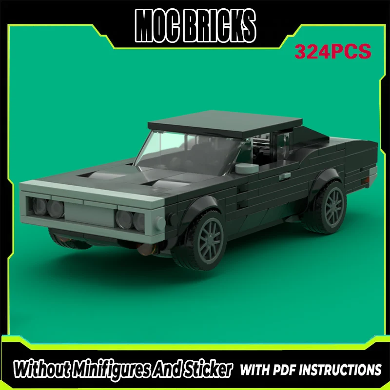 

Speed Racing Car Model MOC Building Bricks American Muscle Car Modular Technology Gifts Holiday Assemble Children Toys Suit
