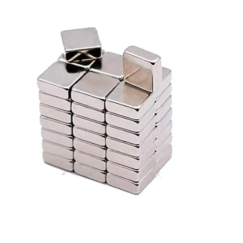 10x10x2mm Neodymium Square Magnets Strong, N35 Powerful Rare Earth Magnets for Fridge, Small Flat Magnets Square for Crafts, Whi