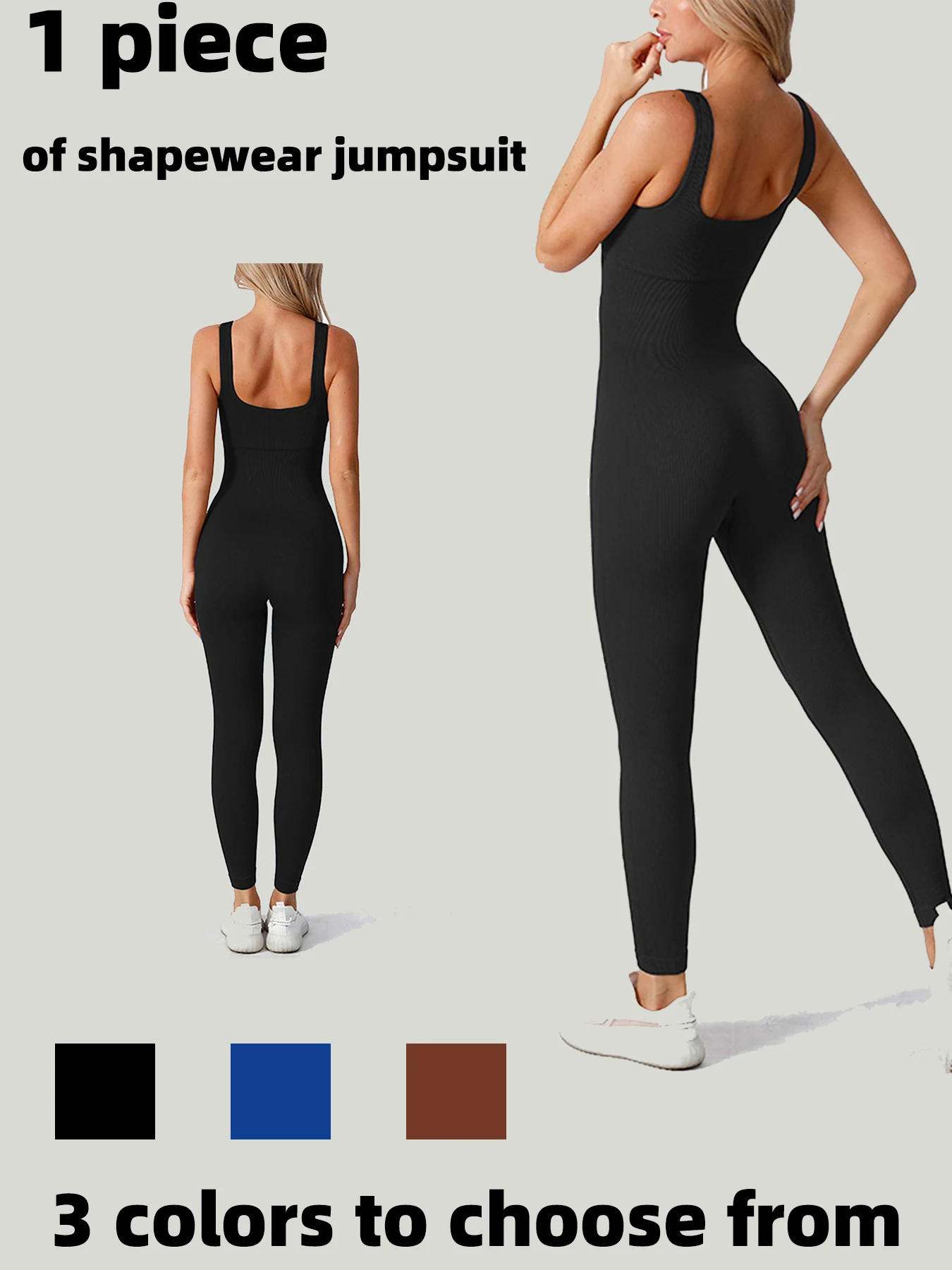 Nahtloser Yoga-Einteiler für Damen, weicher Fitness-Overall mit Leggings für das Training im Fitnessstudio