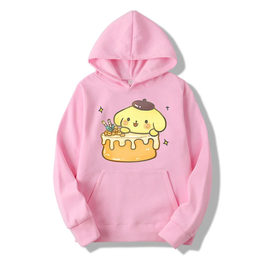 

Толстовка Sanrio Purin для мужчин и женщин, Повседневная Уличная одежда в стиле хип-хоп, свитшот с длинным рукавом для мальчиков и девочек, Осенние Топы, пальто Sanrio Keroppi