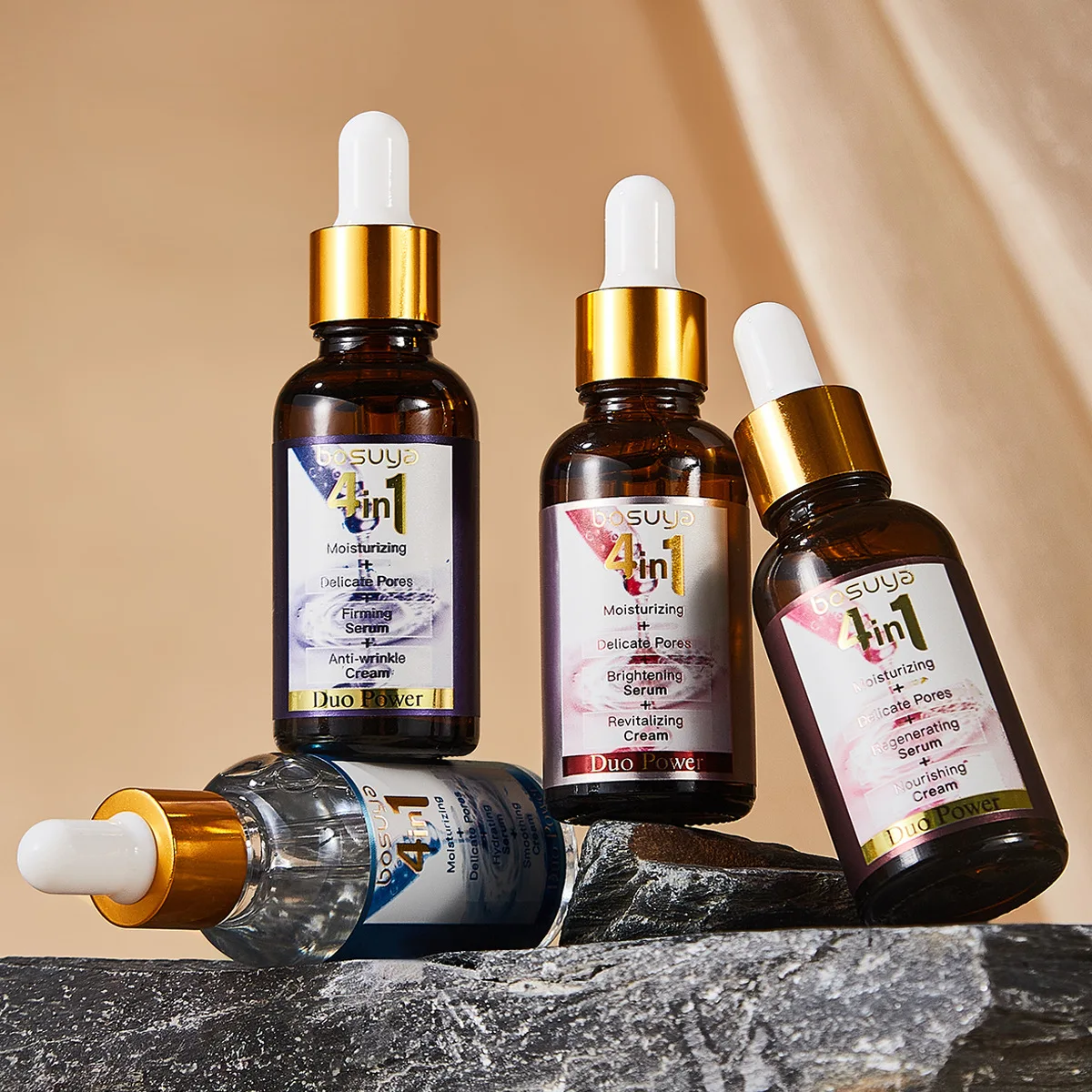 BOSUAY Essence 4-in-1 Serum Toning Solution To Brightening Delicate Pores and Moisturize Firming Skin Rejuvenating Lotion 30ml