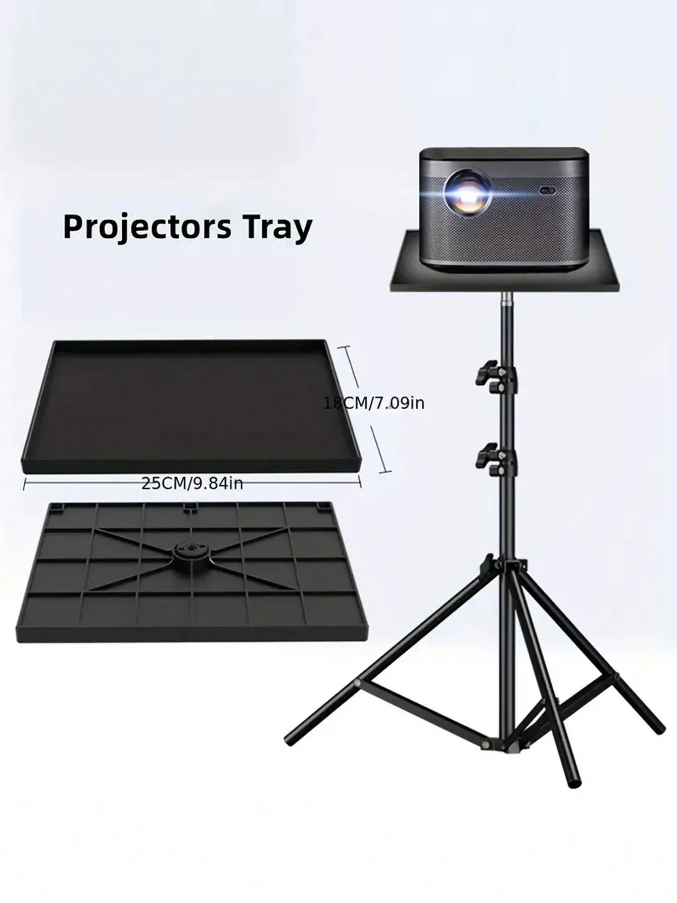 1pcs Adjustable Duty Projector Storage Tray Multi-Functional Portable ABS Organizer for Laptop Sound Cards And More
