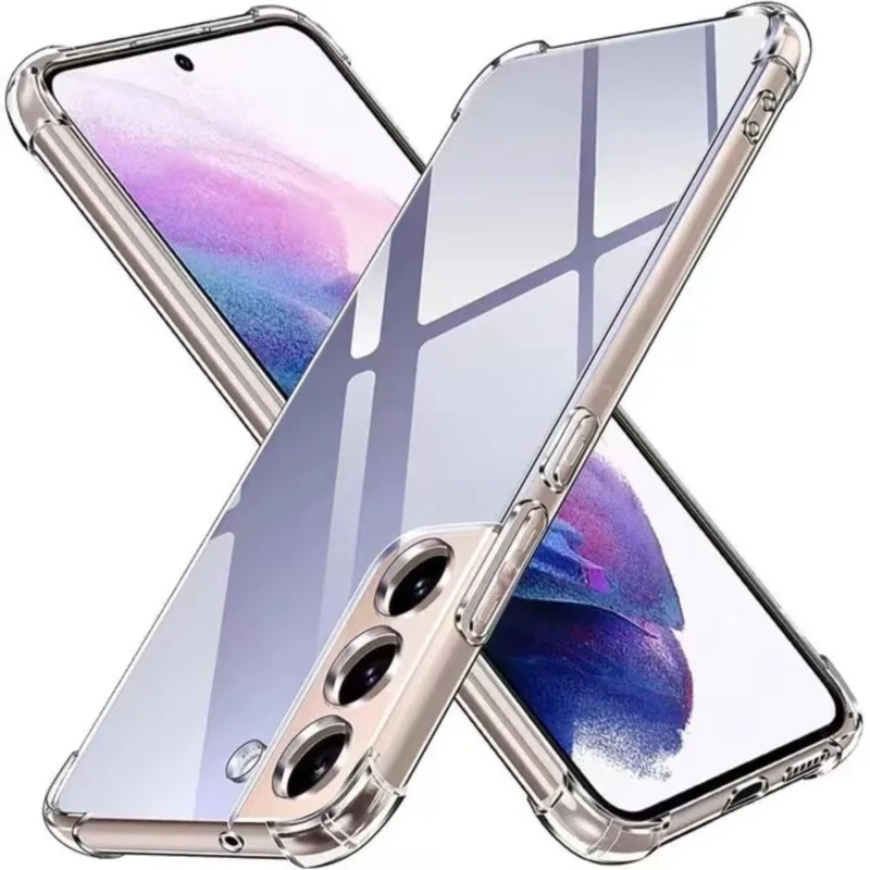 Air-Bag stoßfeste Silikon-klare Abdeckung für Samsung Galaxy S21 S21FE S22 S23 Plus Note 20 Ultra S20 S21 FE 5G Handyhülle