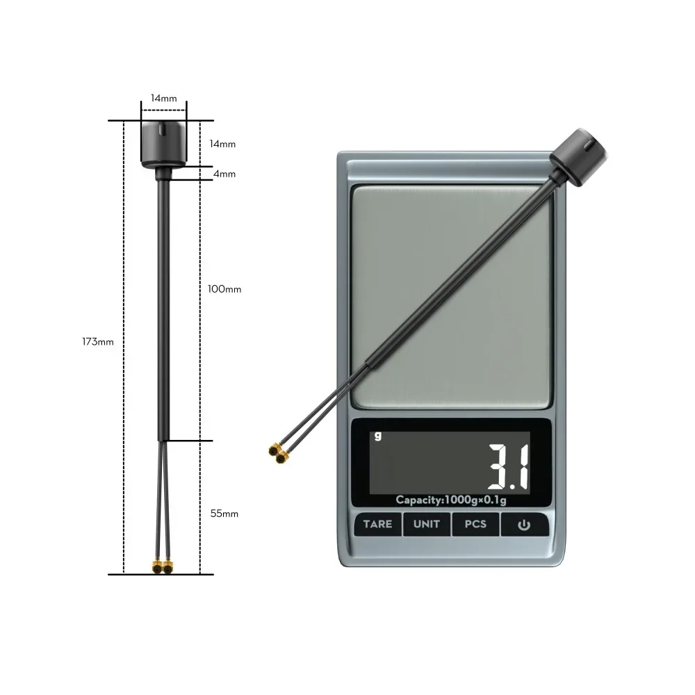 플라이우 듀얼 밴드 5.8G/2.4G 안테나 V2 (DJI O3 O4 Pro, FPV 드론 DIY 안테나 업그레이드 부품, 에어 유닛 호환)