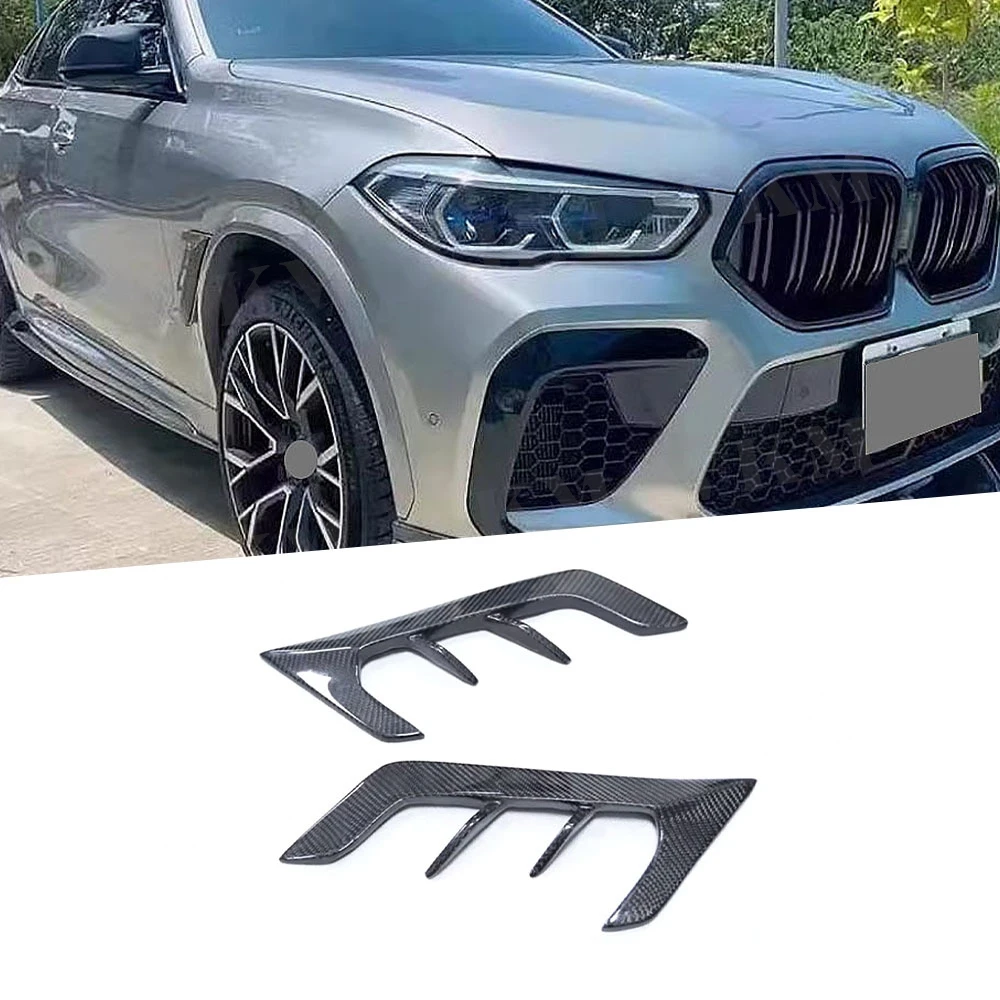 

For BMW F96 X6M 2019-2022 Carbon Fiber Rear Side Fender Intakes Air Vents Trim Cover Car Accessorie FRP Black Car Bodykit