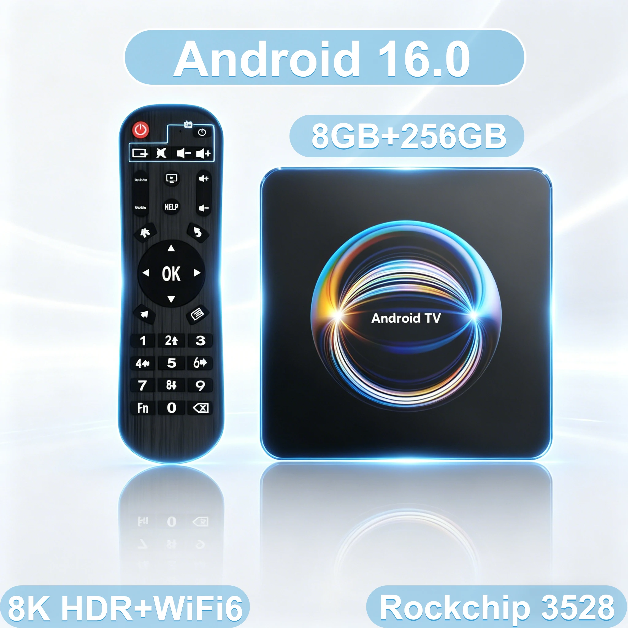X66 Android 16 Smart TV Box RK3528 Google Netflix 5G WiFi6 B