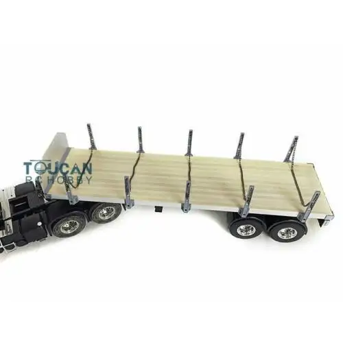 TOUCAN 3Axles 1/14 RC Hightop Tractor Truck WiTH 2Axles Trailer Kit Remote Control Car Toys For Adults THZH0379