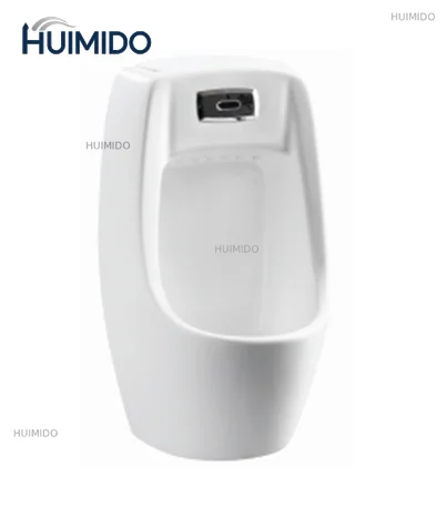 Haoyuan Modern Design Ceramic Wall-mounted Vertical Urinal White Induction Technology Customizable Bathroom Gravity Type