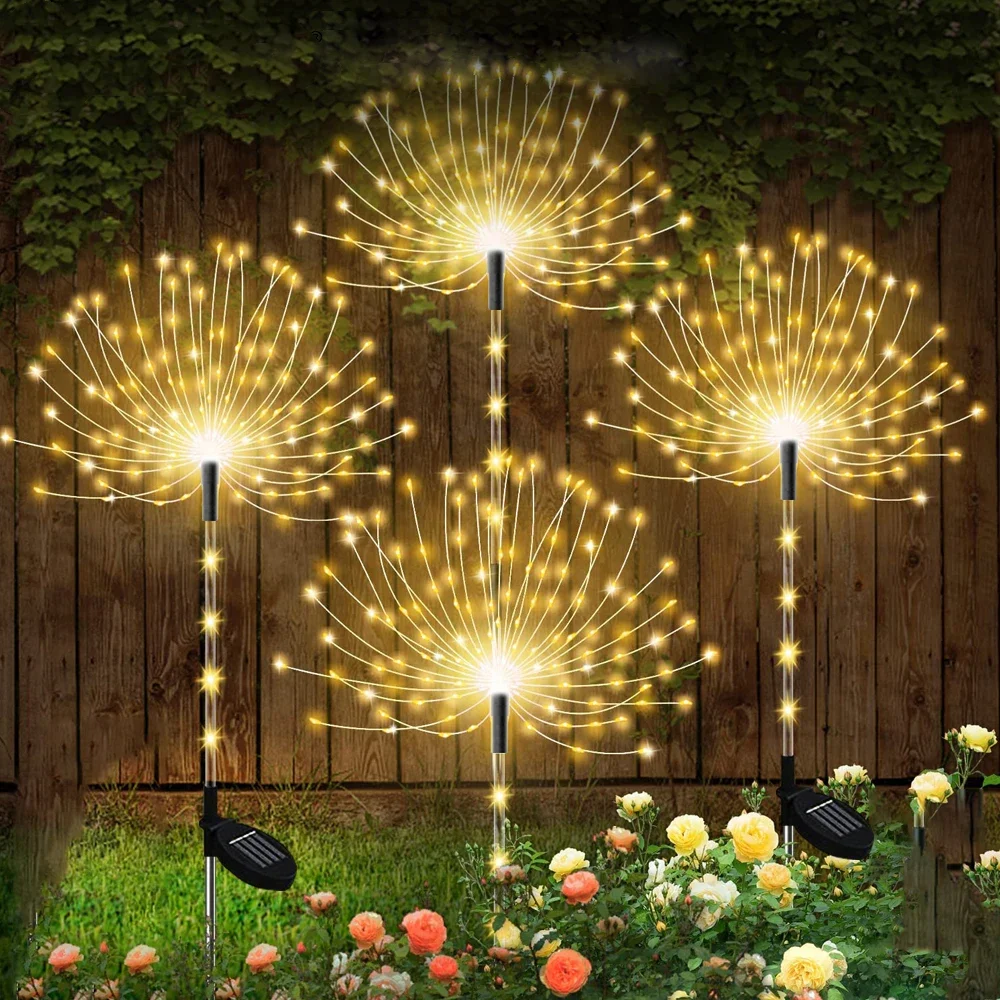 

LED Solar Firework Light Garden Decoration Fairy Light Outdoor Lighting Waterproof Lawn Pathway Christmas Solar Lamp