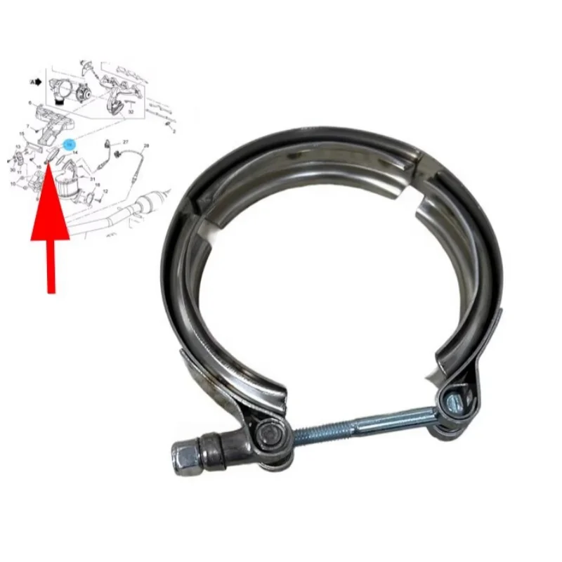 55555561 Suitable for Chevrolet New Junwei Yinglong Cruze 1.6T ternary catalyst exhaust pipe clamp turbocharged gasket snap