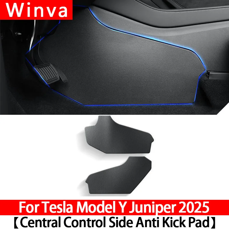 

Winva For Tesla Launch Model Y Juniper 2025 Model 3 Highland 2024-2025 Car Central Control Both Side Anti Kick Pad Accessories