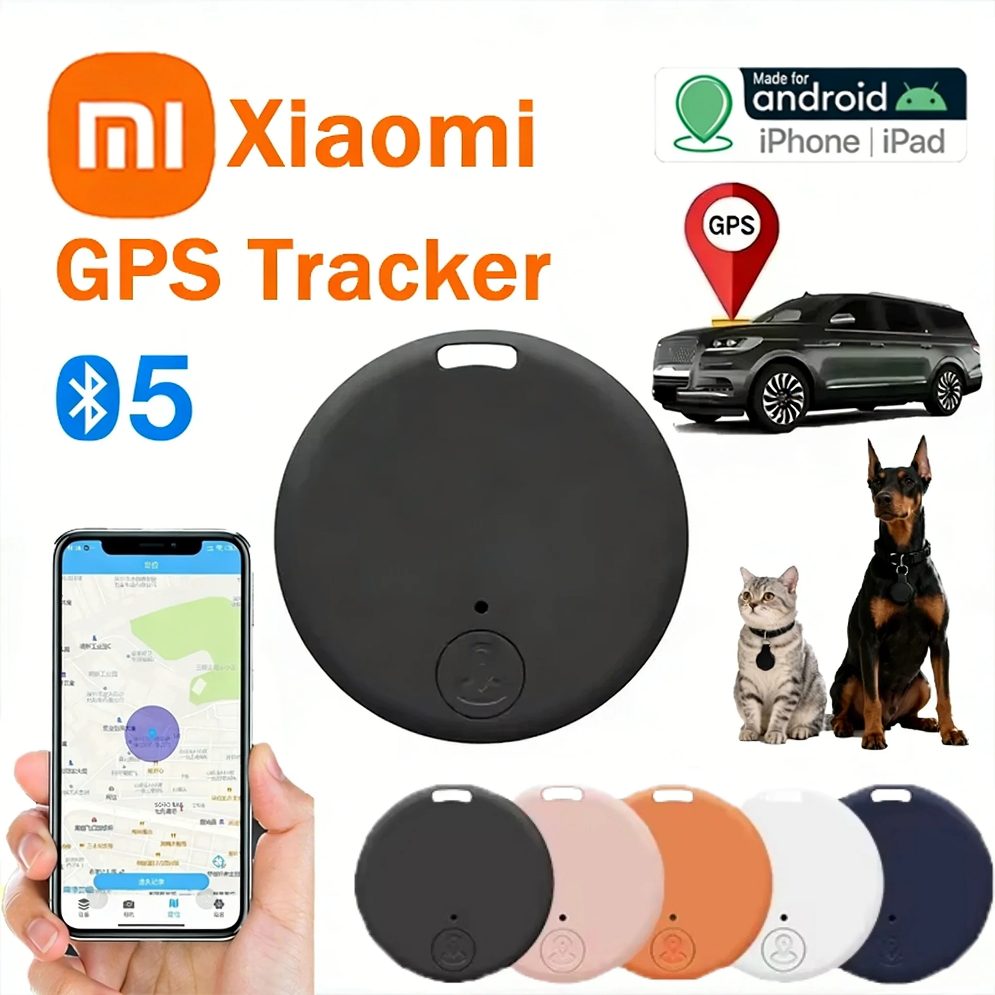 

Мини-GPS-трекер Xiaomi, устройство для предотвращения потерь, для отслеживания домашних животных, детей, сумок, кошельков, Bluetooth 5.0, для IOS и Android, умный локатор