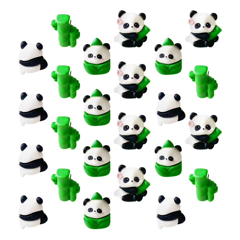 40 Pcs Black Cork Board Panda Bamboo Thumbtack Pins Flat Push Map for Wall Hanging Gear Pushpin Tacks Metal