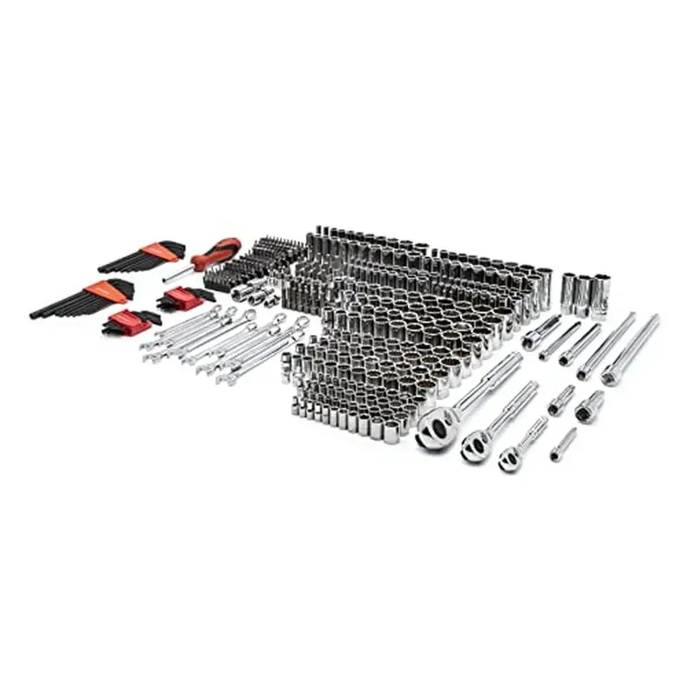 450-Piece Mechanics Tool Set CTK450 Premium 72-Tooth Ratchet Quick Socket Exchanges Off-Corner Loading Technology SAE/Metric