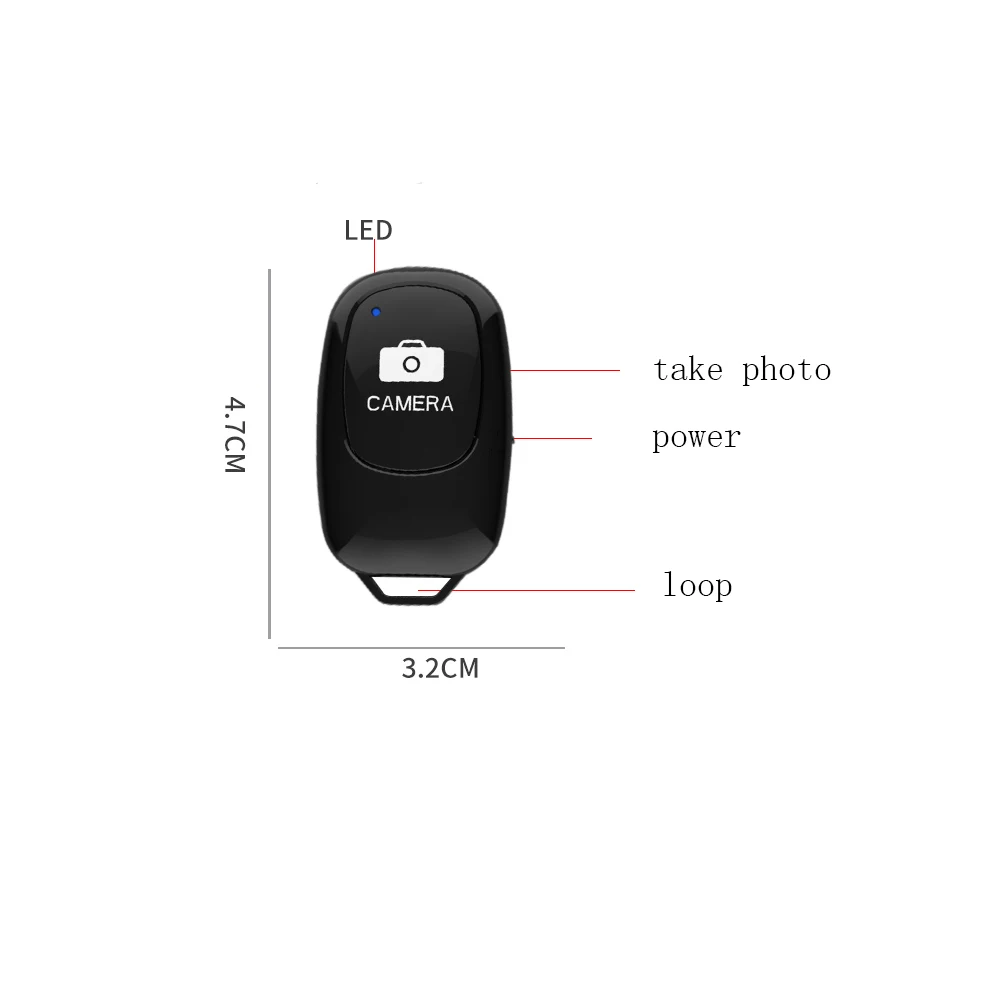 Bluetooth-compatible Remote Control Button Wireless Controller Self-Timer Camera Stick Shutter Release Monopod Selfie for phone