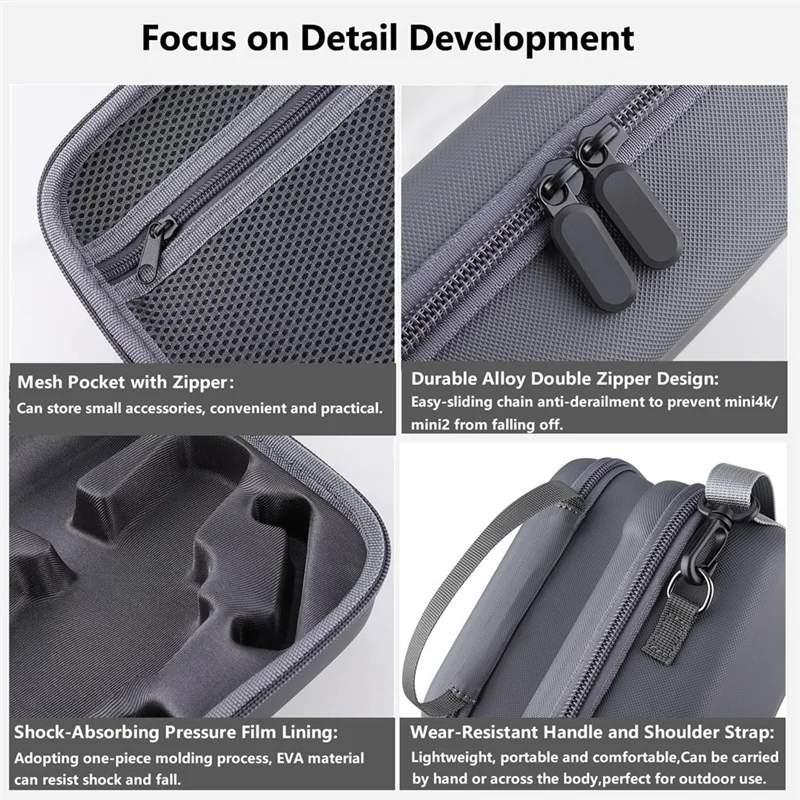 【Exclusive!】For DJI OM 7P/OM7 Travel Case-Portable Hardshell Storage Bag Fits For DJI Osmo Mobile 7/7P Accessory Carrying Case