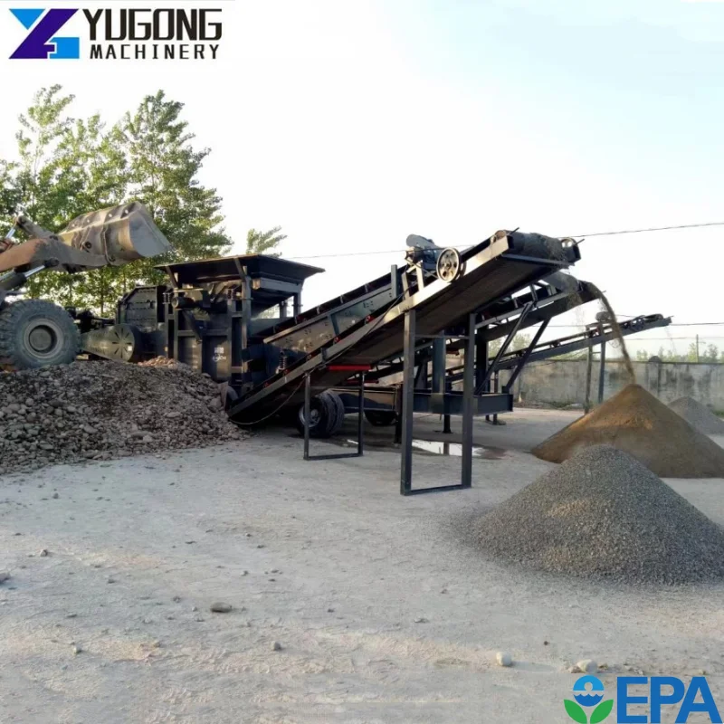 YG High Quality Rock Portable Mobile Gravel Crushing Machine River Stone Sand Making Diesel Hammer Mill Crusher Ballast Stones