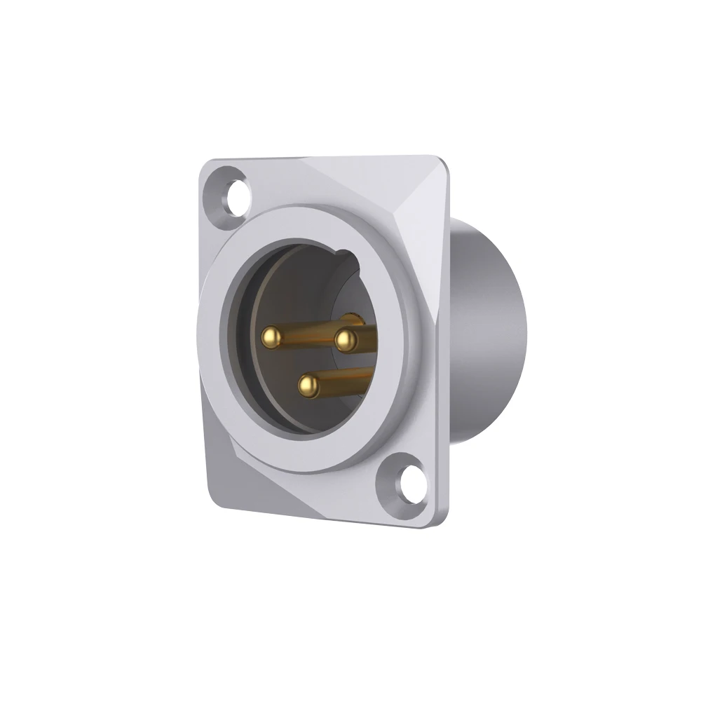 Monosaudio XLR-Buchsen-Chassis, vergoldete Steckerbuchse aus reinem Kupfer für Schalttafelmontage, PTFE-Isolierungssteckdose für Mixer, Verstärker, Mikrofon sprechen – Detail 5