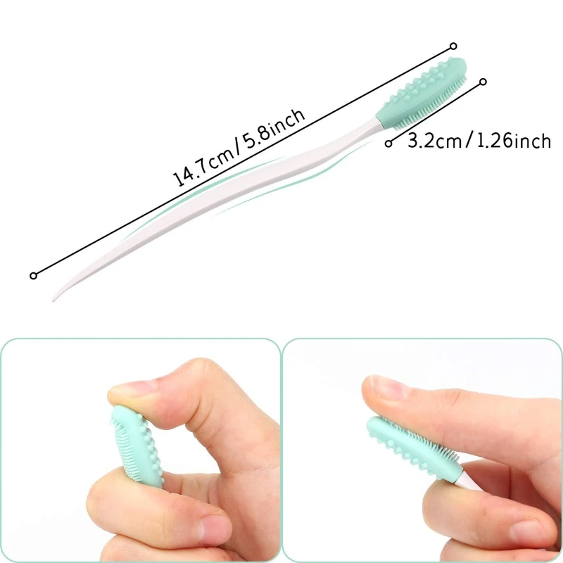 Silicone Exfoliating Lip Brush Double-sided Lip Brush Soft Cleaning Lip Brush Beauty Tool for Smoother Skin