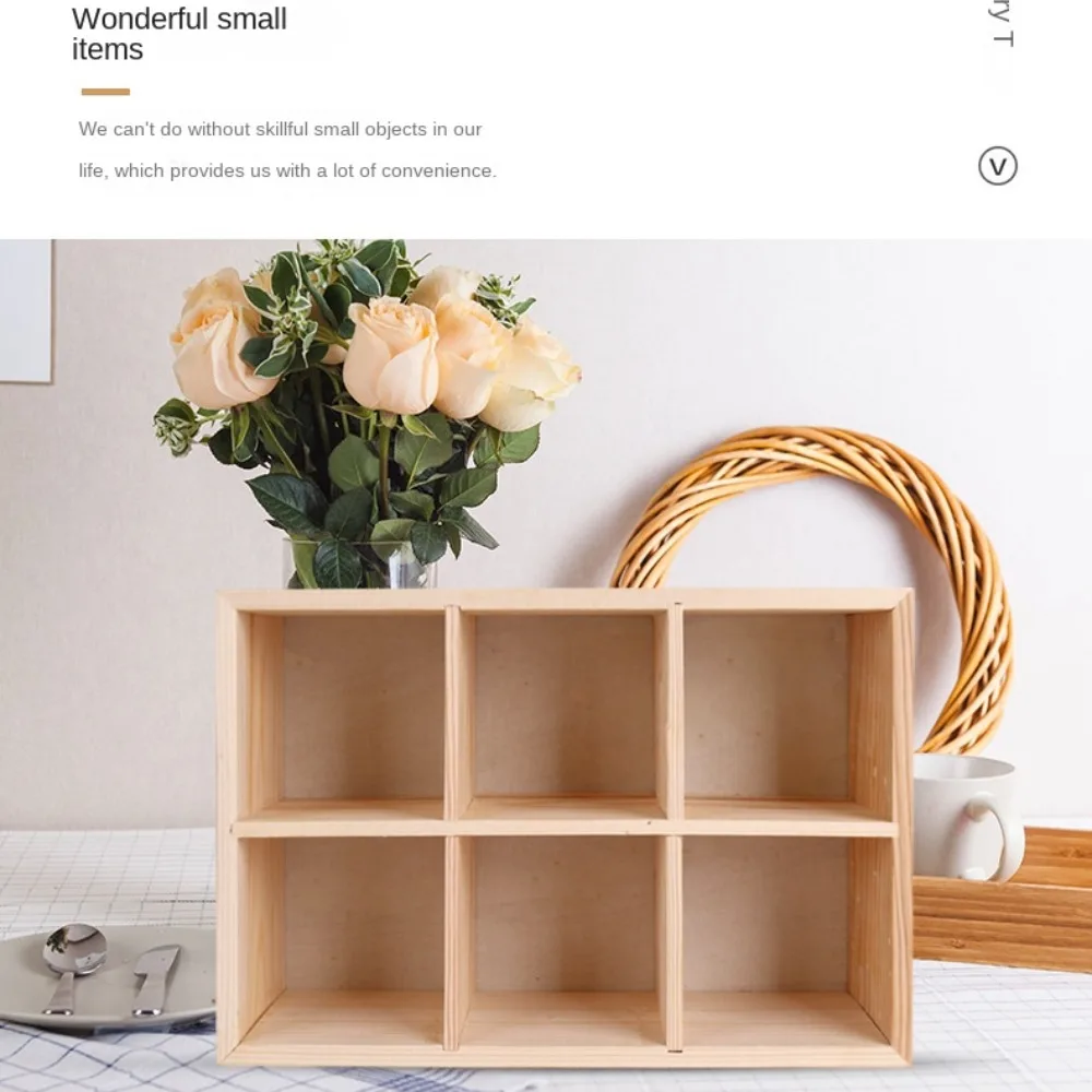 Drawer Box Wooden Storage Box Large Capacity Multifunctional Marker Pen Holder Decoration Pigment Storage Rack Office Supply