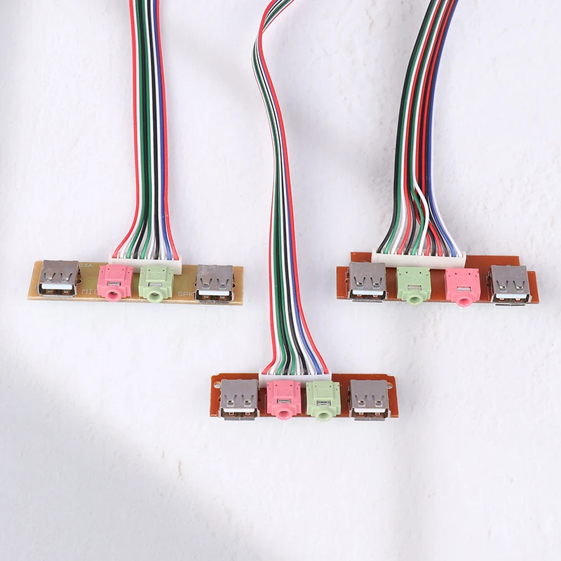 1PC Computer Chassis Front Panel Audio Jack Front USB Interface Host Front Bezel Cable