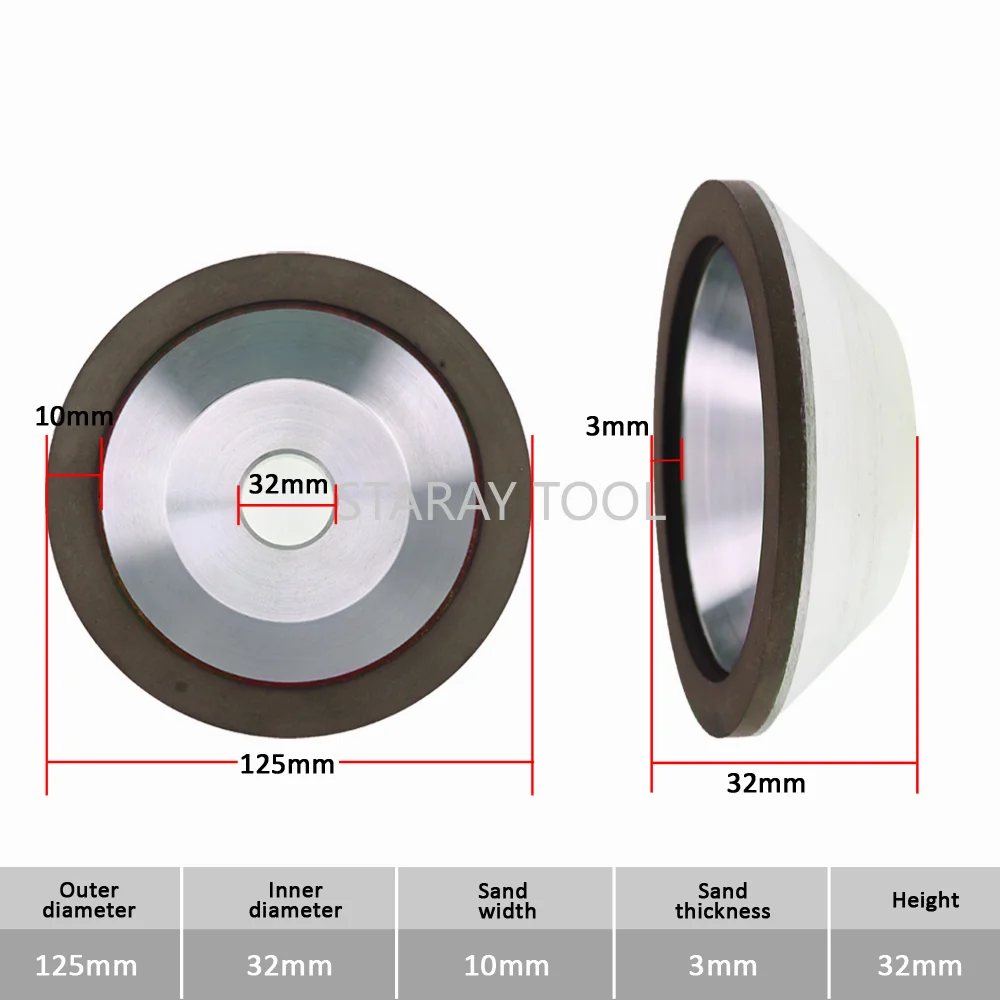 Customized Grinder Wheel Diamond Sharpening Disc for Grinding Stone Carbide Steel Tungsten Saw Blade Angle Milling Cutter Tool