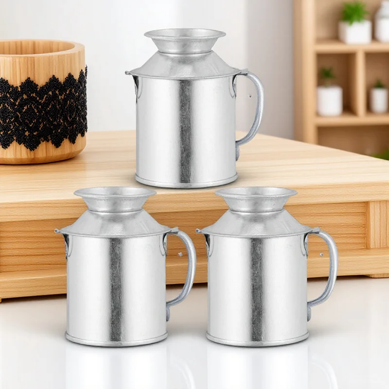 

3Pcs Retro Tin Flower Pot Vintage Vase Decorative Flower Holder for Home Office Garden Iron Art Plant Container Desktop