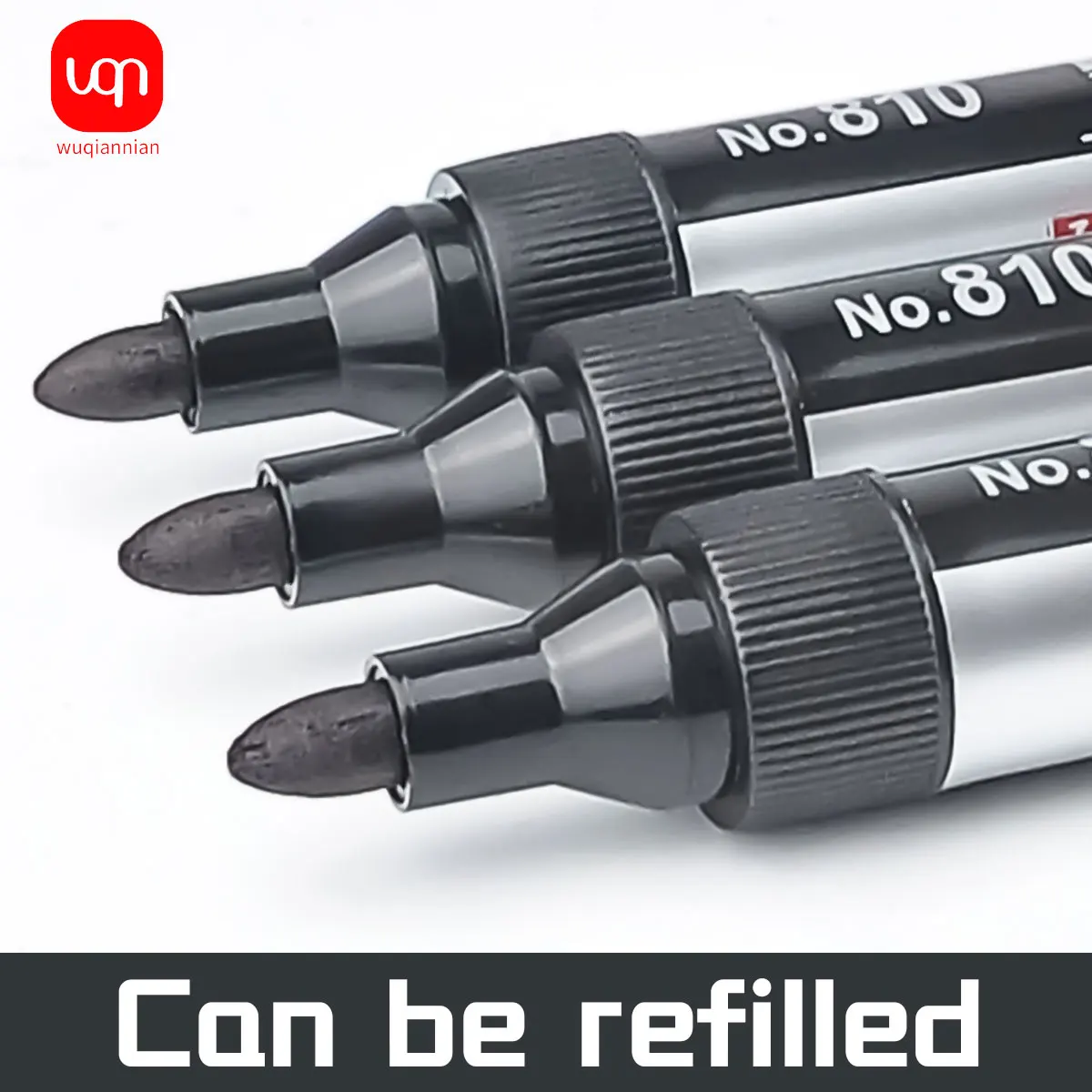WQN-2/5/10PCS Permanent Markers With Fast-Drying Black Ink For Wood, Glass, And Metal Fade-Resistant And Dries Quickly