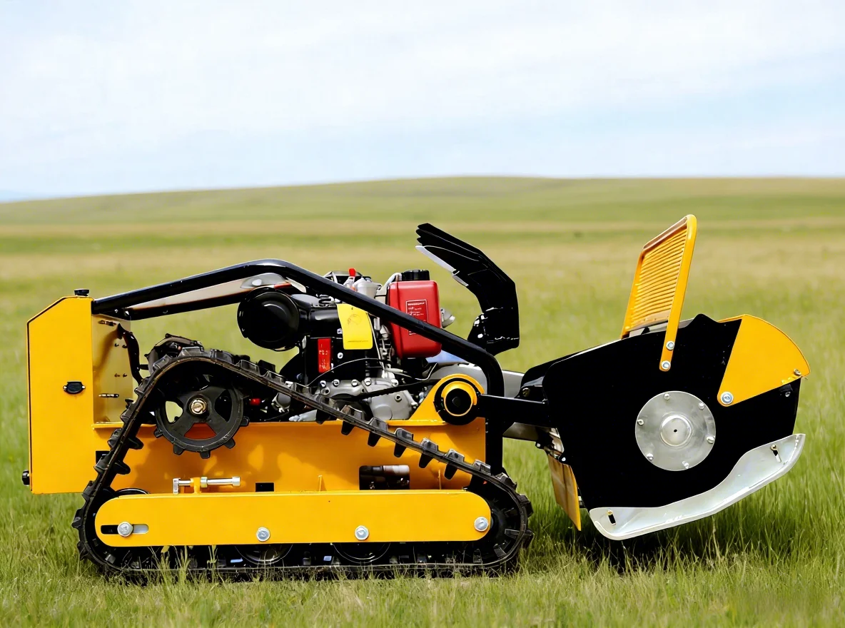 Professional RC Lawn Mower Diesel Remote Control Crawler Mower For Garden Farm