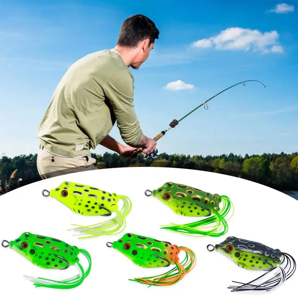 Bionic Bait  Reusable Simulation Ribbon Design  Soft Frog Fishing Blackfish Bait Outdoor Fishing