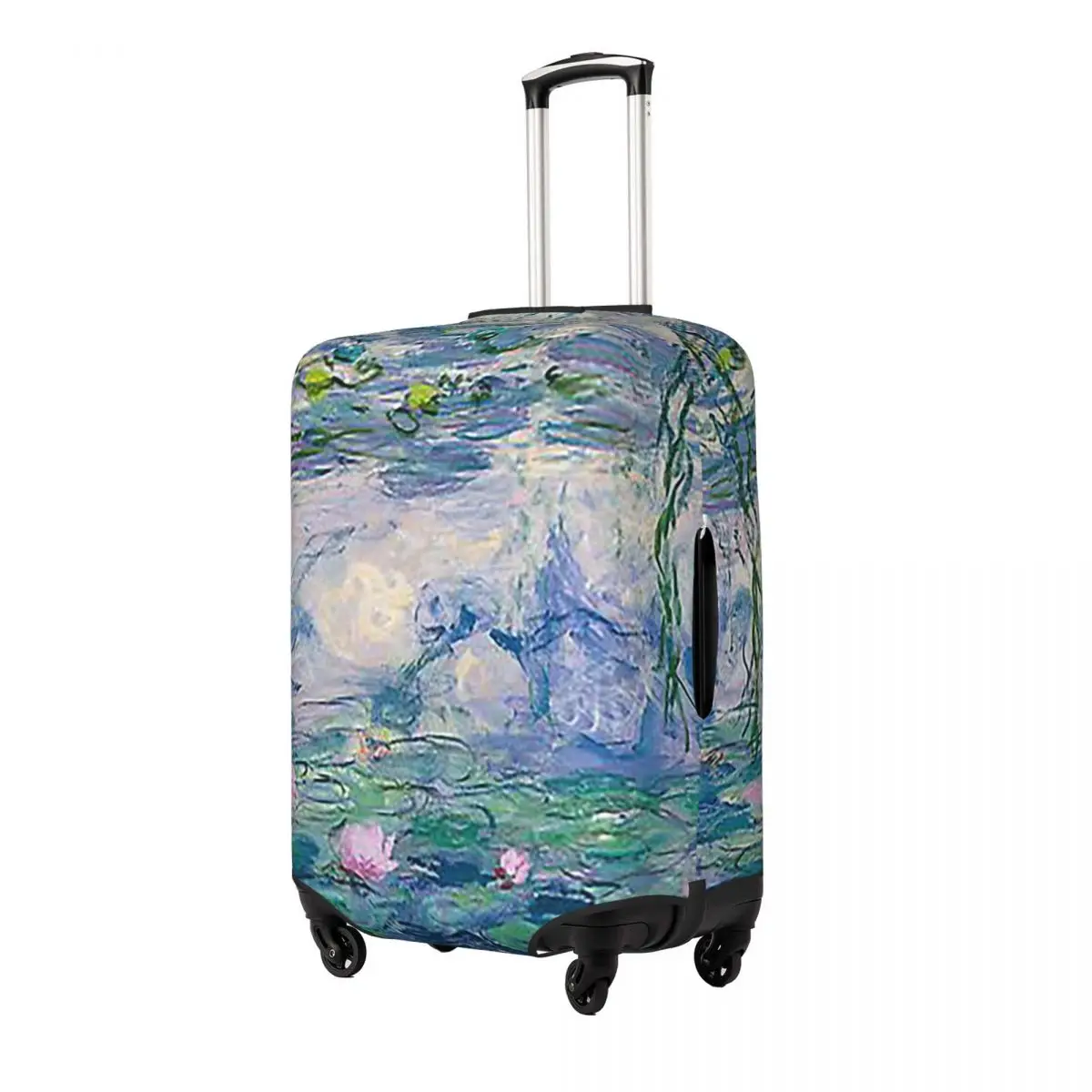 

Water Lilies Claude Monet Fine A Suitcase Cover Protection Elastic Trip Luggage Protector Covers for 18-32 Inch