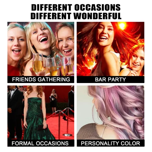 Imagen 2 del producto 1 botella de cera para teñir el cabello, crema temporal para teñir el cabello, tinte para el cabello profesional lavable, tinte seco desechable, herramientas de estilismo, accesorios