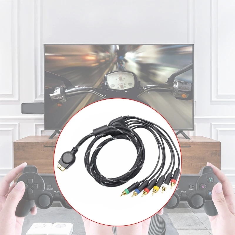 Component Cable High Resolution HDTV RCA Video Cable for PS3 for PS2 96BA image 3