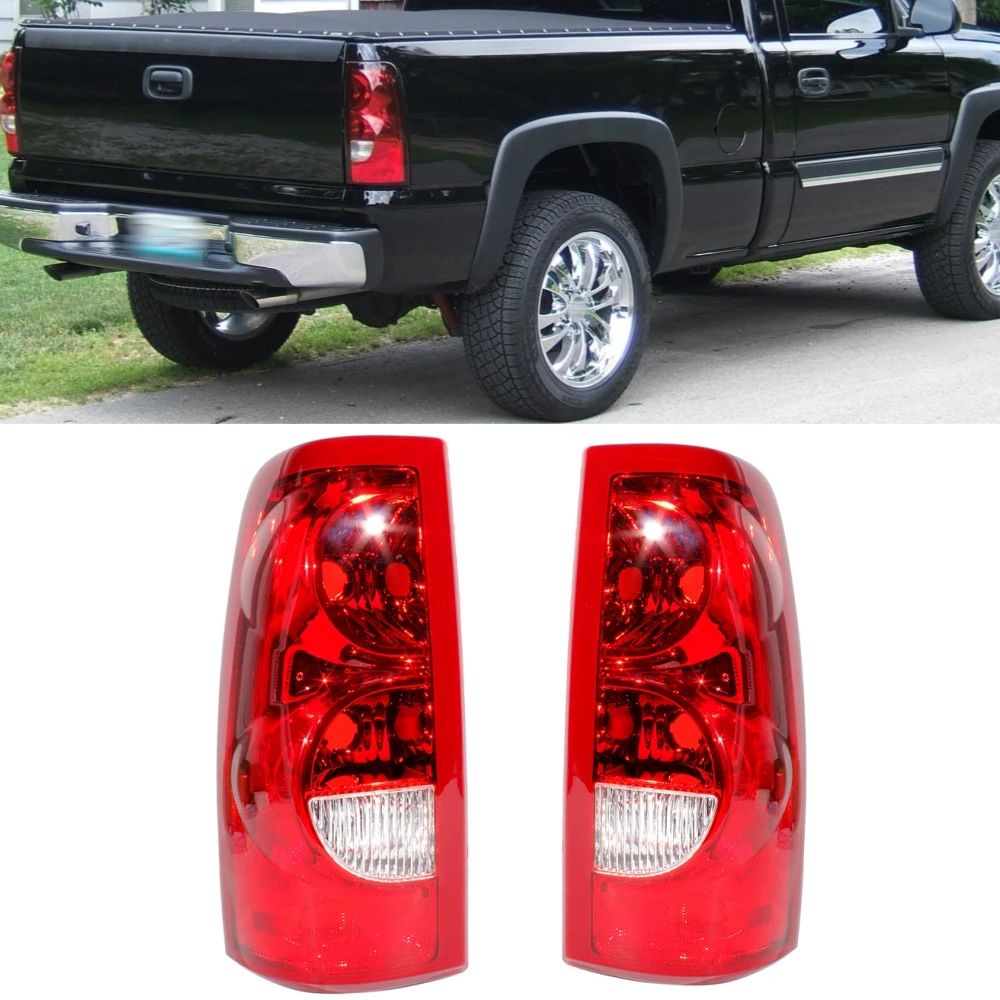 Pair Tail Rear Lamp Light Without Bulbs 19169005 GM2801174/19169004 GM2800174 For Chevrolet Silverado 2003 2004 2005 2006