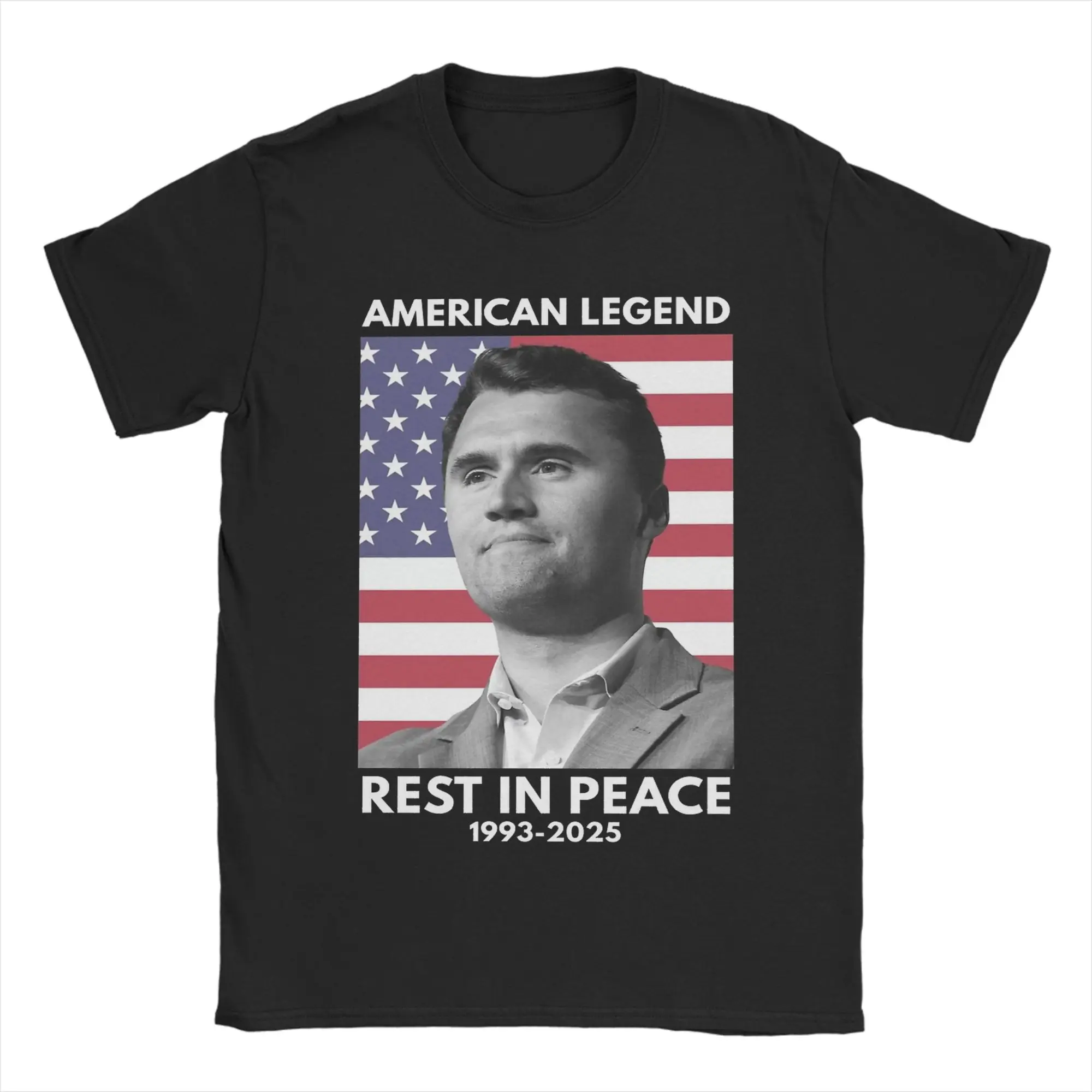 Men T-Shirts Charlie Kirk Casual Cotton Tees Short Sleeve  T Shirt Crewneck Clothing Classic