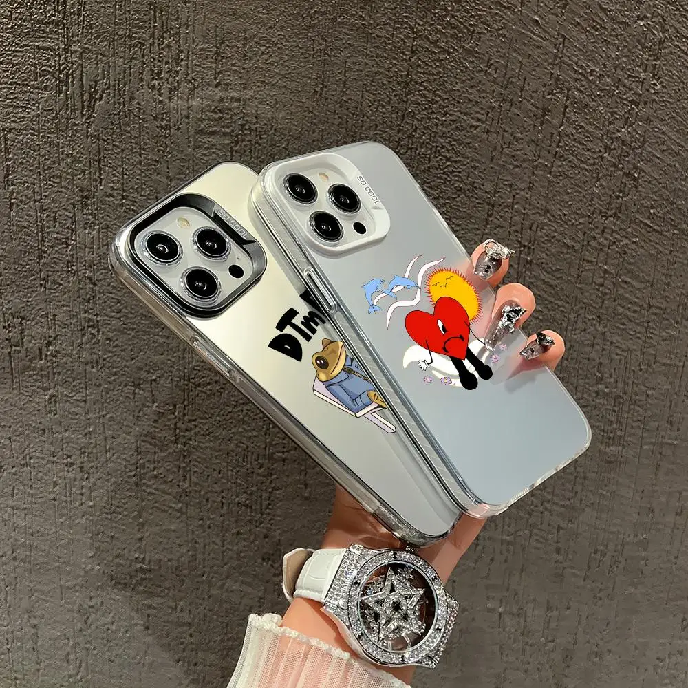 Funda de teléfono Bad Bunny DTMF para IPhone 17 16 15 14 13 12 11 Pro Max Plus 17 Air Max, funda trasera mate a prueba de golpes