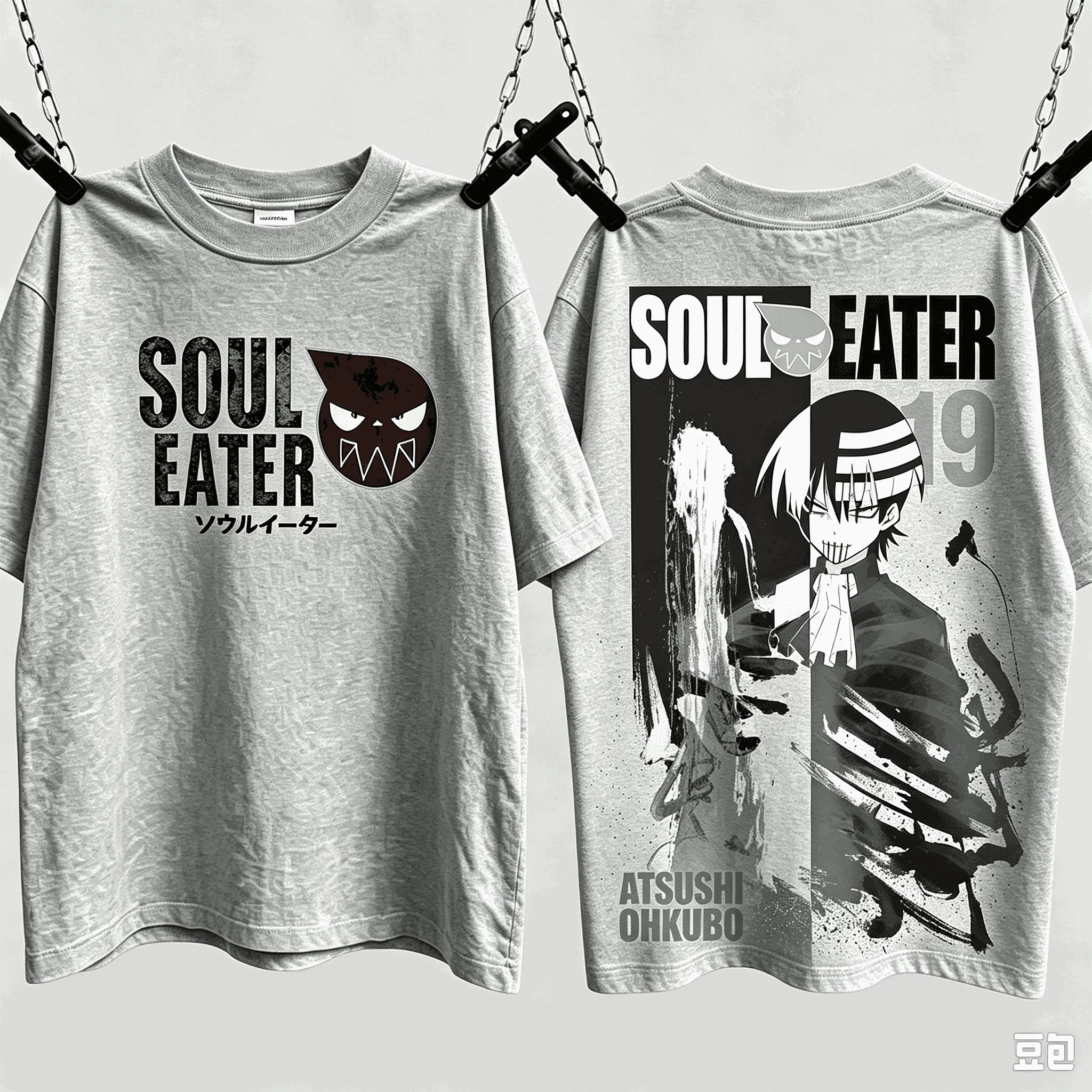 Soul Eater T-shirt Summer Short Sleeve Male Tshirts Casual Fashion Oversized Unisex Streetwear Trendy Cotton Couples Casual soft