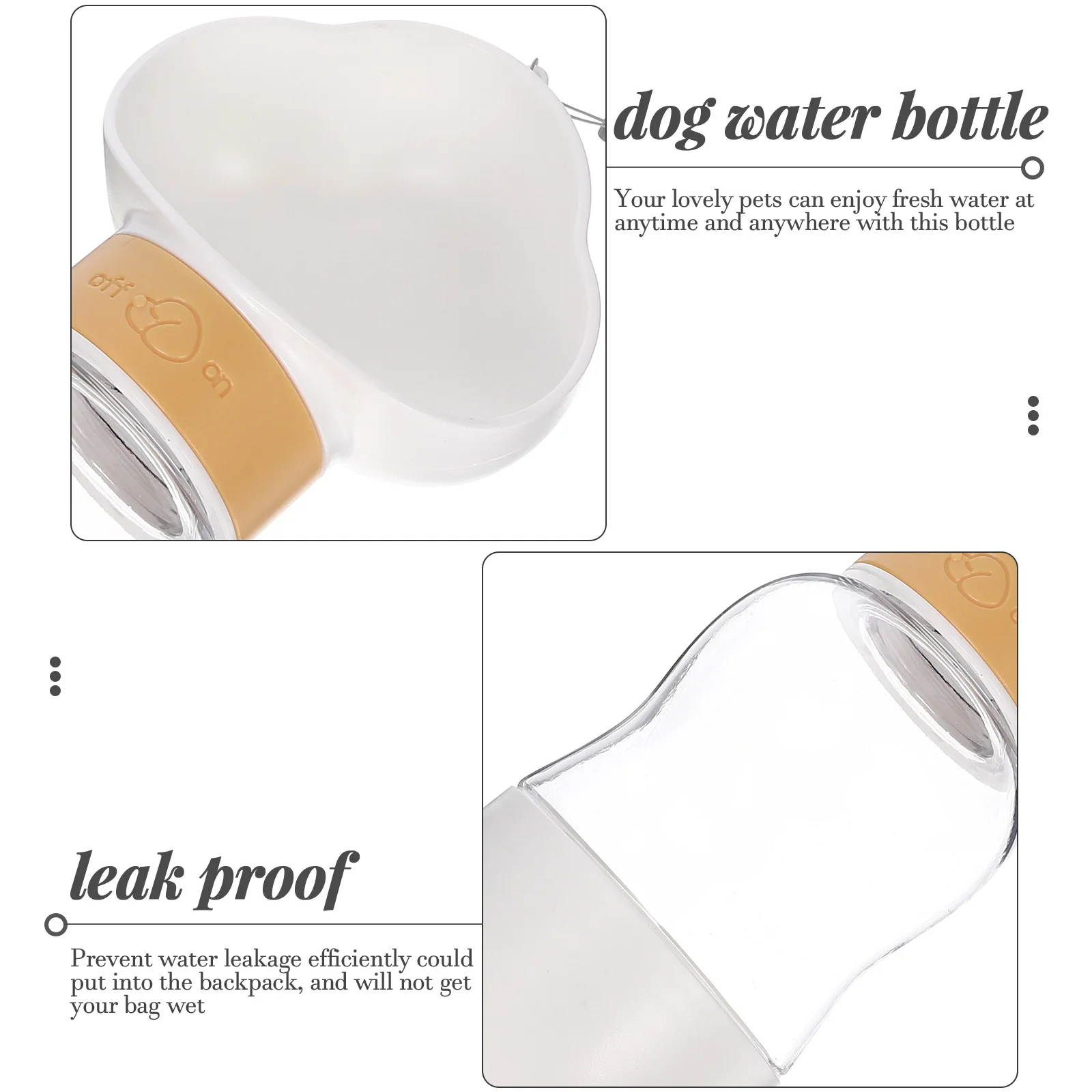 

Portable Pet Water Dispenser with Storage Compartment for Puppy Dog Cat Travel Hiking Camping Convenient Lightweight Wear